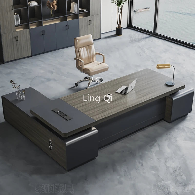 Writing Drawers Office Desk Supplies Executive Organizers Retro Computer Desks Black Monitor Mesa De Escritorio Modern Furniture