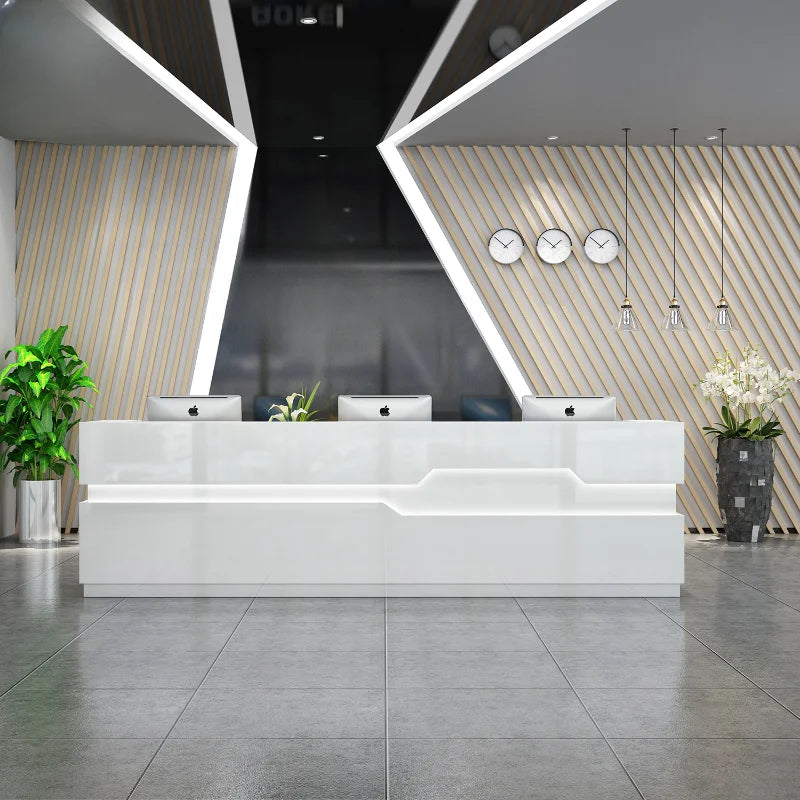Modern Reception Desk and Long Counter for Beauty Centers