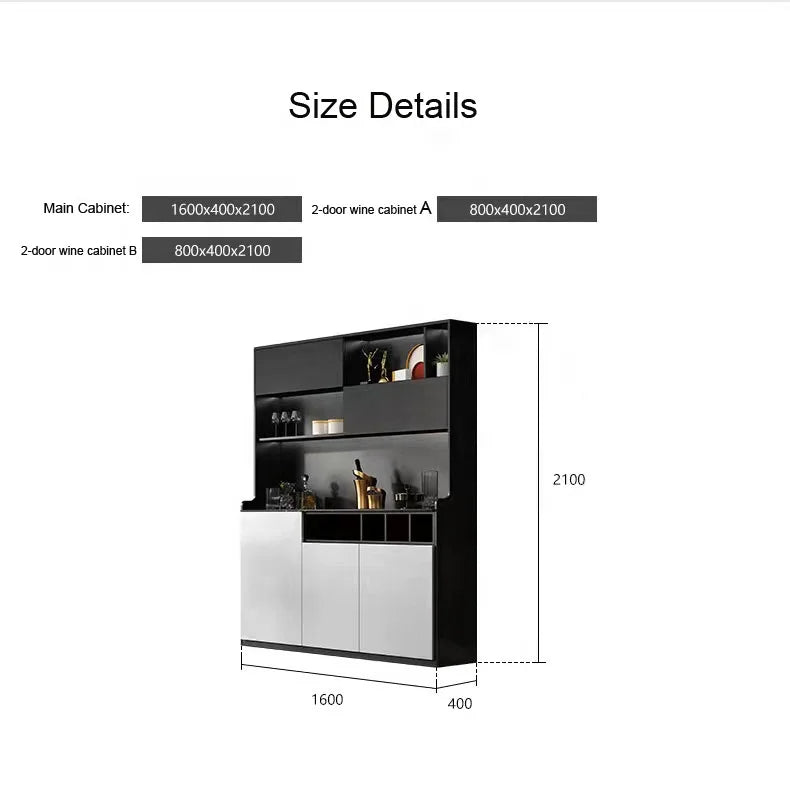 Glass Coffee Set Living Room Modern Luxury Furniture Mini Display Wooden Corner Home Bar Cabinet