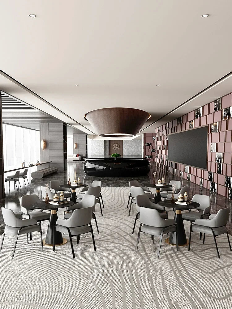 Modern Light Luxury Nordic Negotiation Table & Chairs – Small Round Dining Set