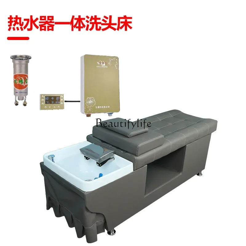 Thai Shampoo Chair Head Massage for Hair Salon Lying Flat Flushing Bed