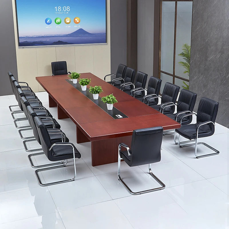 Simple Business Negotiation Table and Chair Combination Rest Area Office Small Conference Table Training Reception Long Table