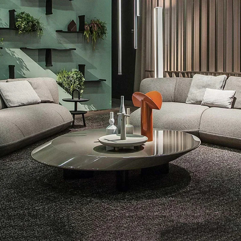 Modern Black Round Hospitality coffee Table, Nordic Design