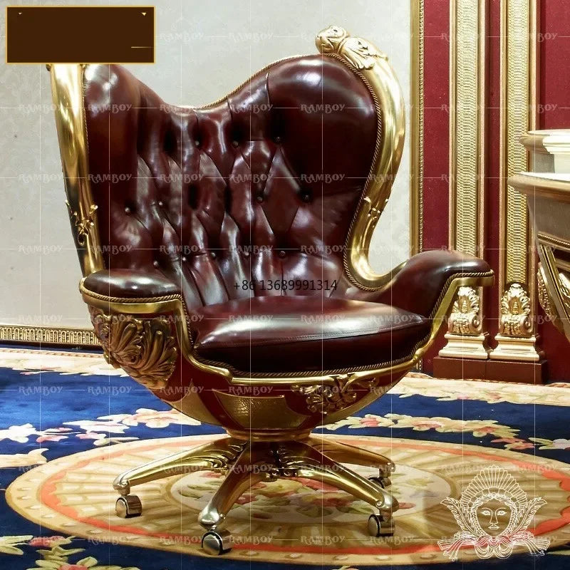 Luxury French Office Chair with Swivel