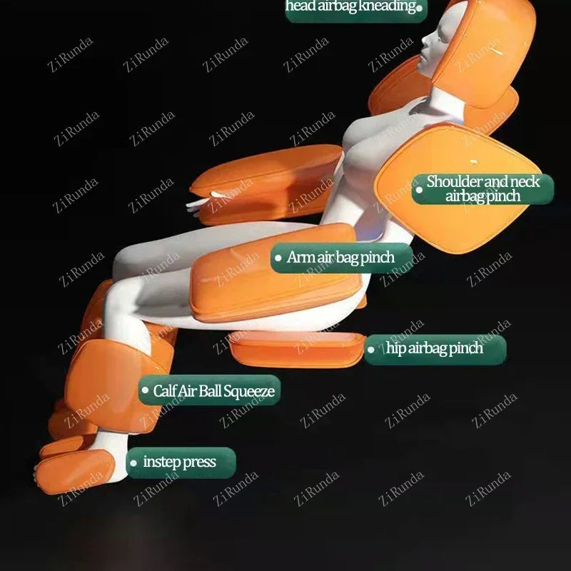 Zero Gravity Smart Electric Massage Beds Recliner White Relaxing Rocking Black Brown Massage Chair Household Salon Furniture