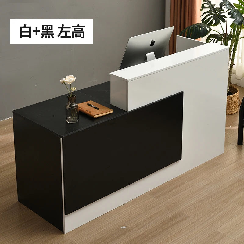 Minimalist Furniture Shop Service Counter Reseption Desk Luxurious Office Secretary Bar Aesthetic Empfang Exhibitor Modern WJX