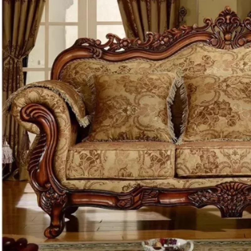 European Modern Luxury Sofas – Wood Armchair and Lazy Daybed