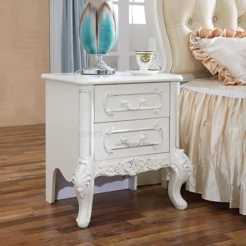 European Style Double Bed – Minimalist Princess Design for Master Bedroom