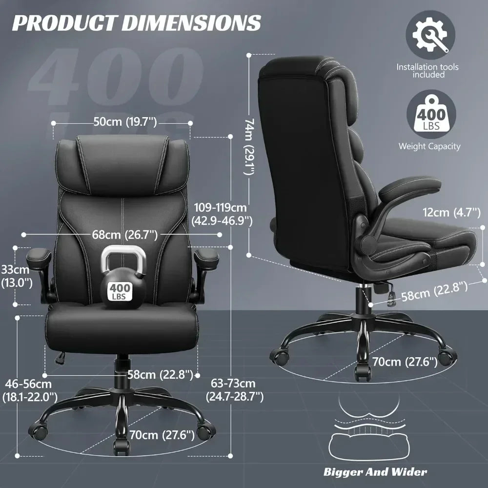 Ergonomic office chair: adjustable high back