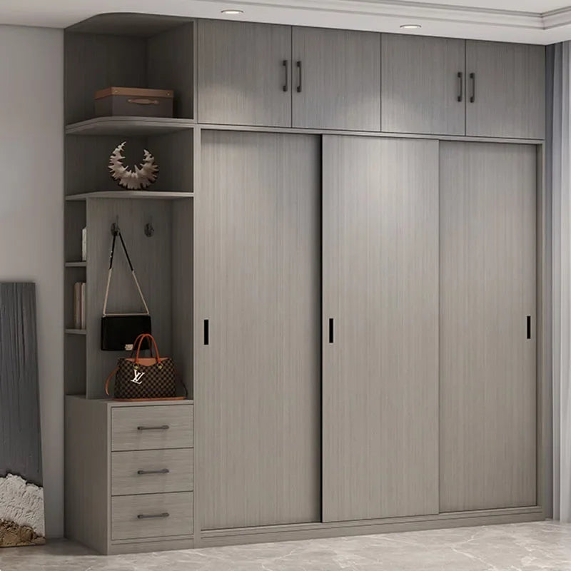 Full Size Apartment Wardrobe Storage Drawer Closet Systems Bedroom Wardrobe Sliding Doors Roperos De Madera Home Furniture