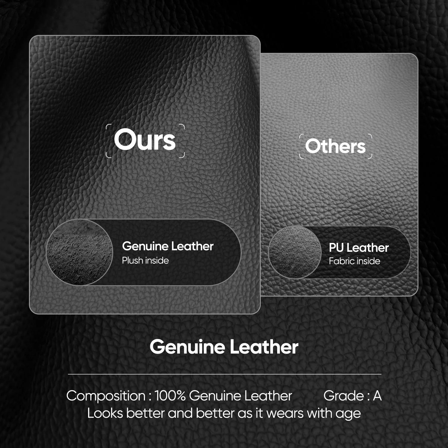 High Back Soft Pad Office Chair Genuine Leather Executive Desk with Lumbar Support Ergonomic Computer Chair with Aluminum Arms