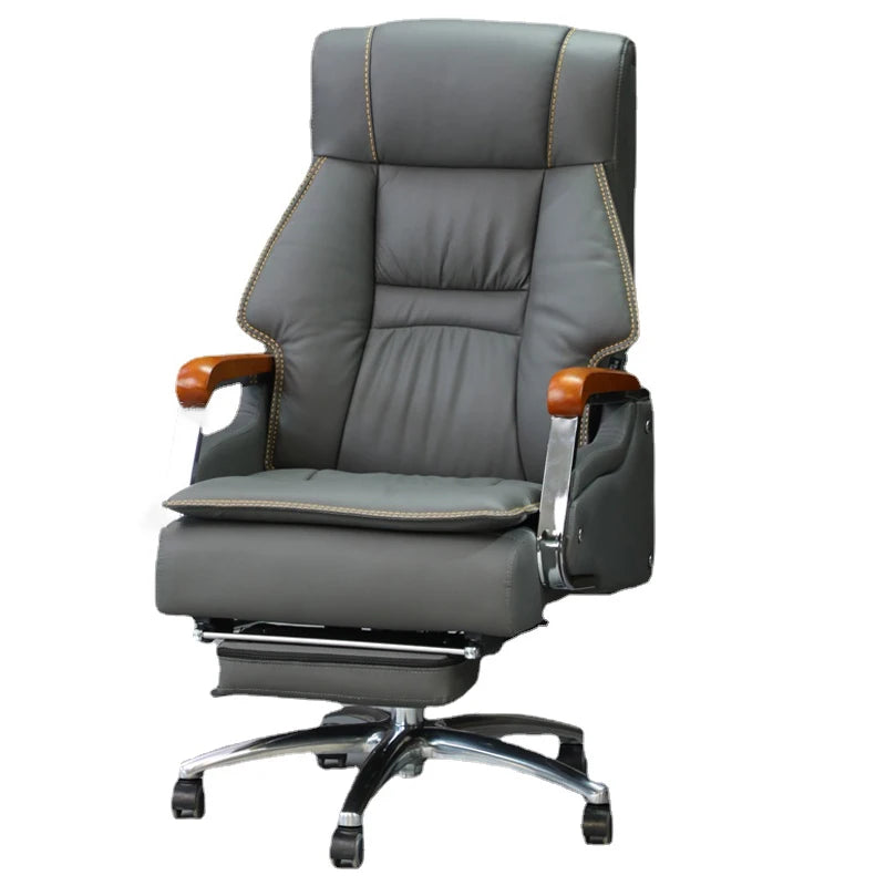Ergonomic Gaming Office Chair – Leather Study Recliner with Cushion and Massage