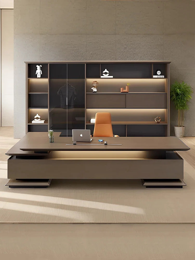 Luxury L-shaped desk for presidents and chairmen