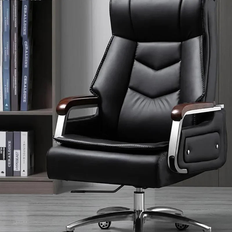 Luxury Swivel Recliner Desk Chair with Footrest.