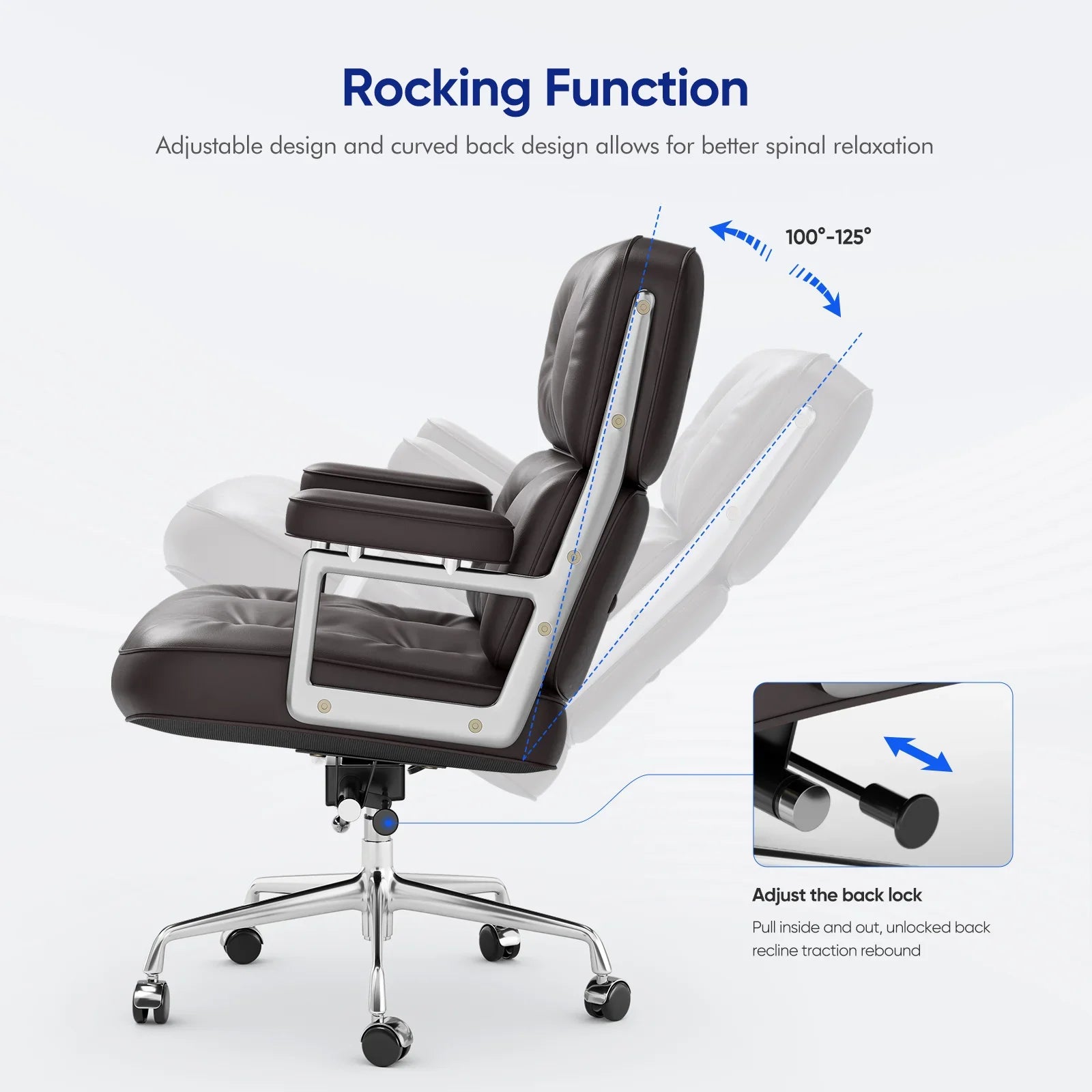 Adjustable Household Office Chair: Comfortable Modern Design for Sedentary Use.