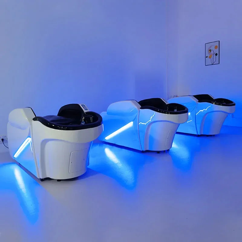 Aesthetic Hair Washing Chair – Shampoo Basin, Spa Massage Bed, Japanese Scalp Treatment & Nail Care Water Bowl