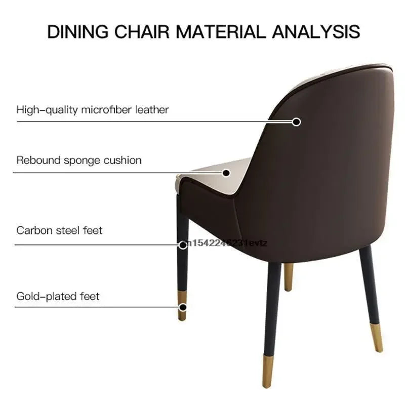 Modern Round Dining Table Set – Light Luxury Design with 4 Chairs