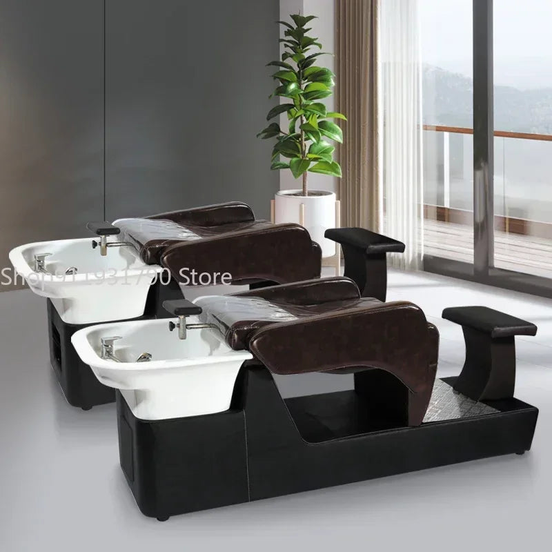 Massage Hair Washing Bed Head Spa Lounge Water Circulation Shampoo Chair Salon Adult Silla Peluqueria Salon Furniture MQ50XF
