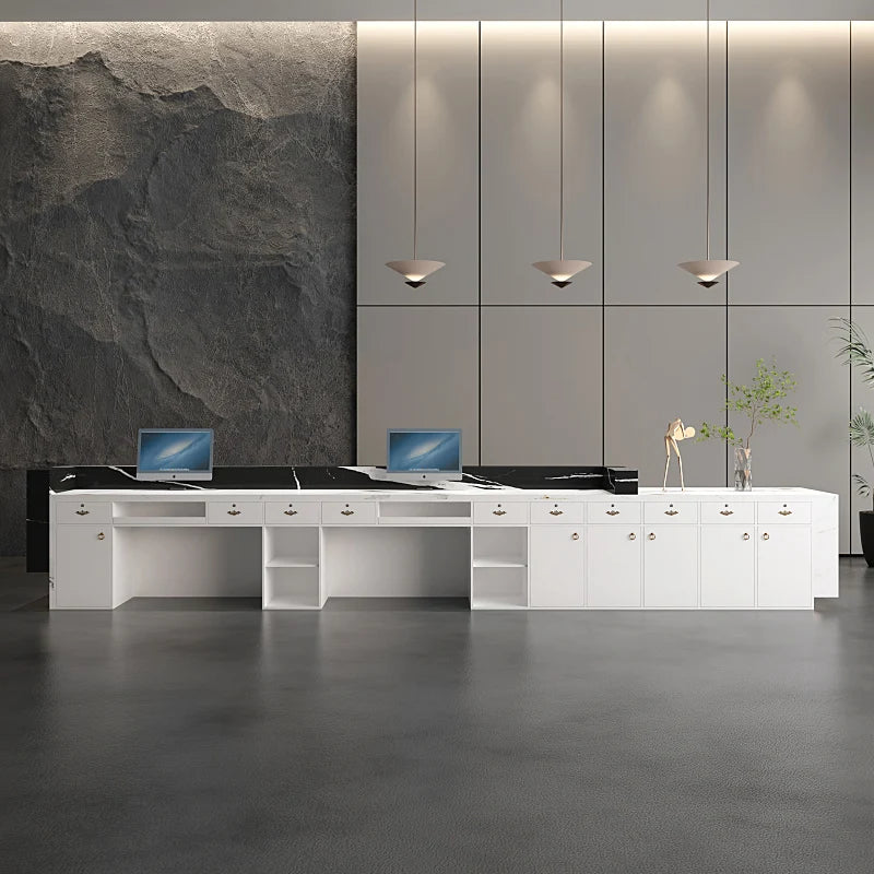 Minimalist Reception Counter Table—Modern Luxury Furniture