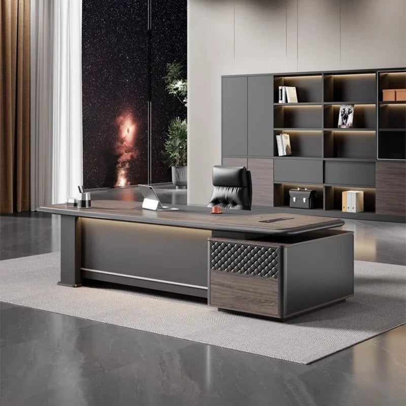 Wooden Office Desk Modern 1 Person Bureaux Table Computer Office Desk Standing Elegant Muebles De Oficina Office Furniture