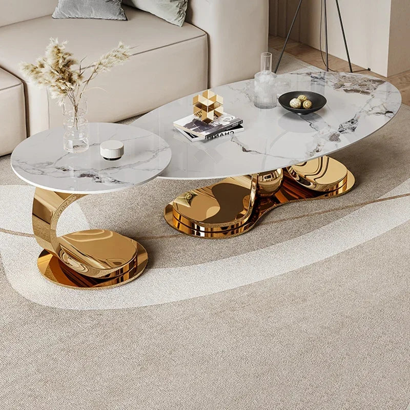 Round Coffee Table – Luxury Marble Design for Living Room
