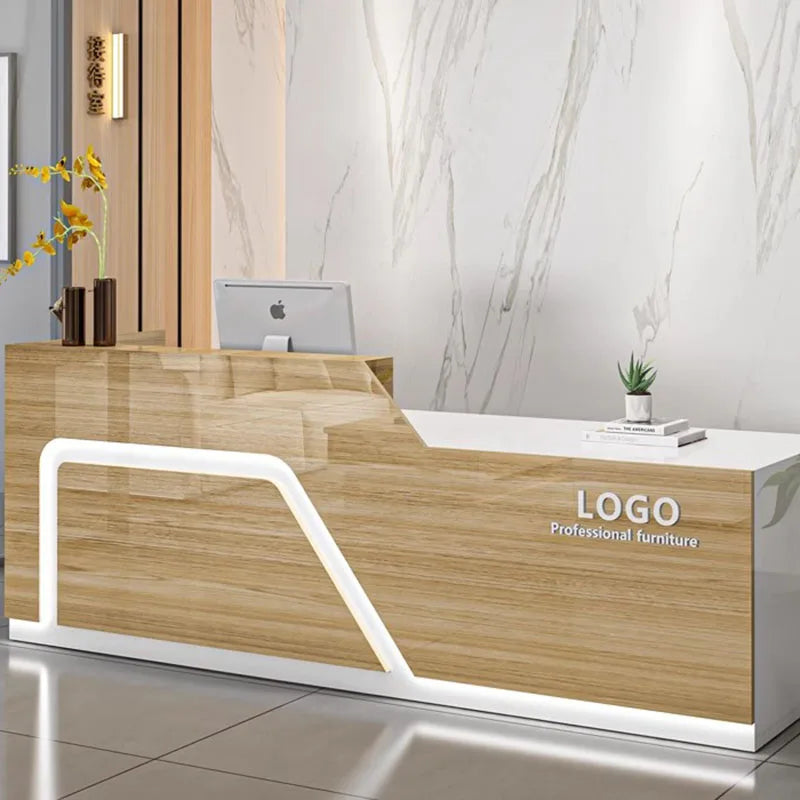 Restaurant Furniture Hairdressing Reception Administrator Stand Bar Luxurious Office Desk Help Luxury Bureau Advanced Modern WJX
