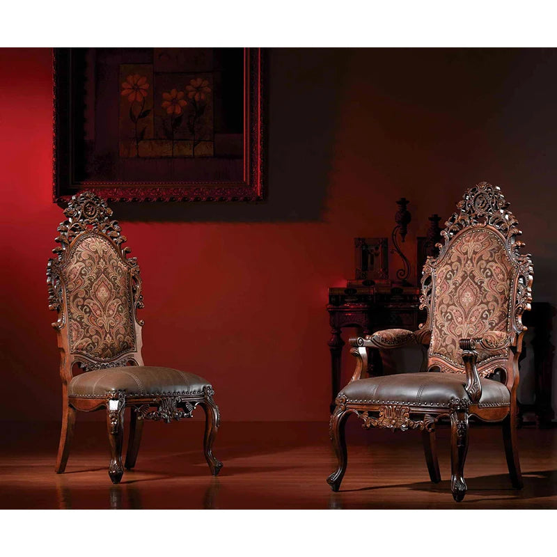 High-Quality French Wooden Dining Table Set