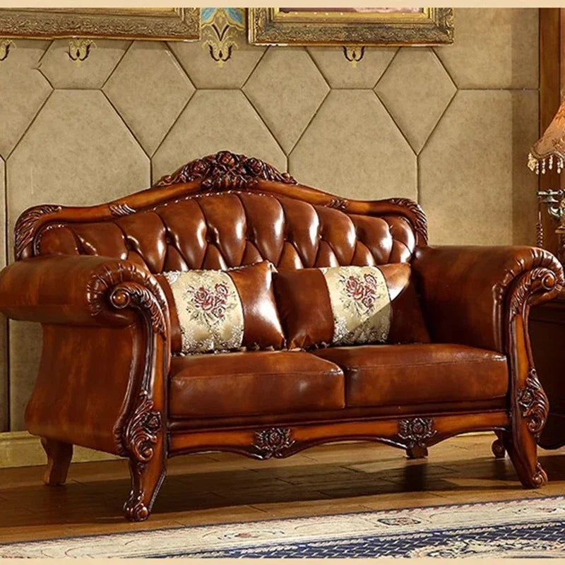 Modern Luxury Large Sofa Nordic Soft Simple Comfortable Leather Sofa High Back Muebles Para Salas Modernos Home Furniture