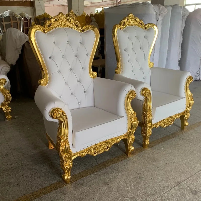 European Solid Wood High Back Chair: Ideal for Hotels and Clubhouses