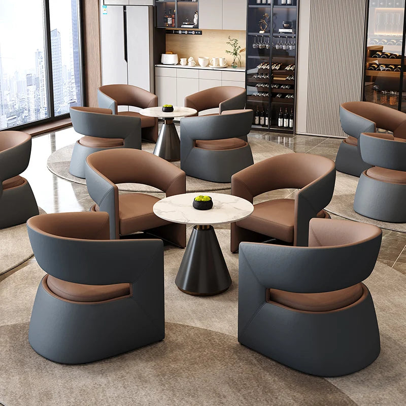 Marble Salon Table Set with 4 Chairs
