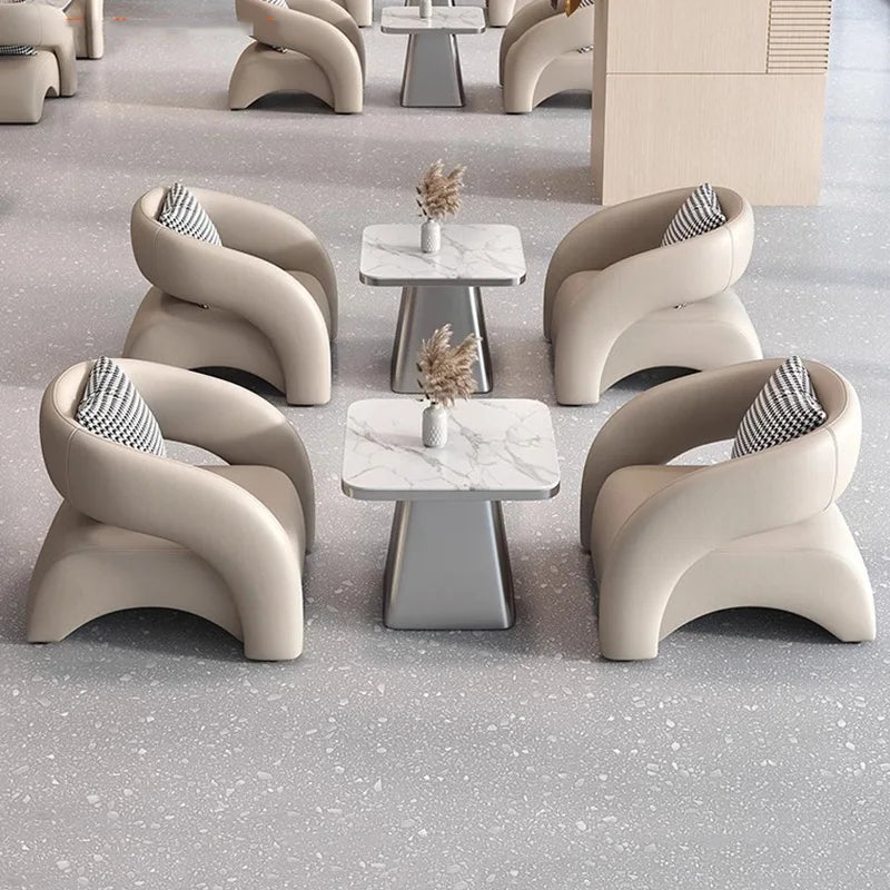 "Modern Marble Dining & Conference Table with Chairs