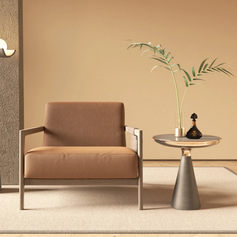 Wood Armrest Living Room Chairs Nonslip Garden Cushion Nordic Floor Chairs Ergonomic Modern Comfy Fauteuils De Salon Furniture