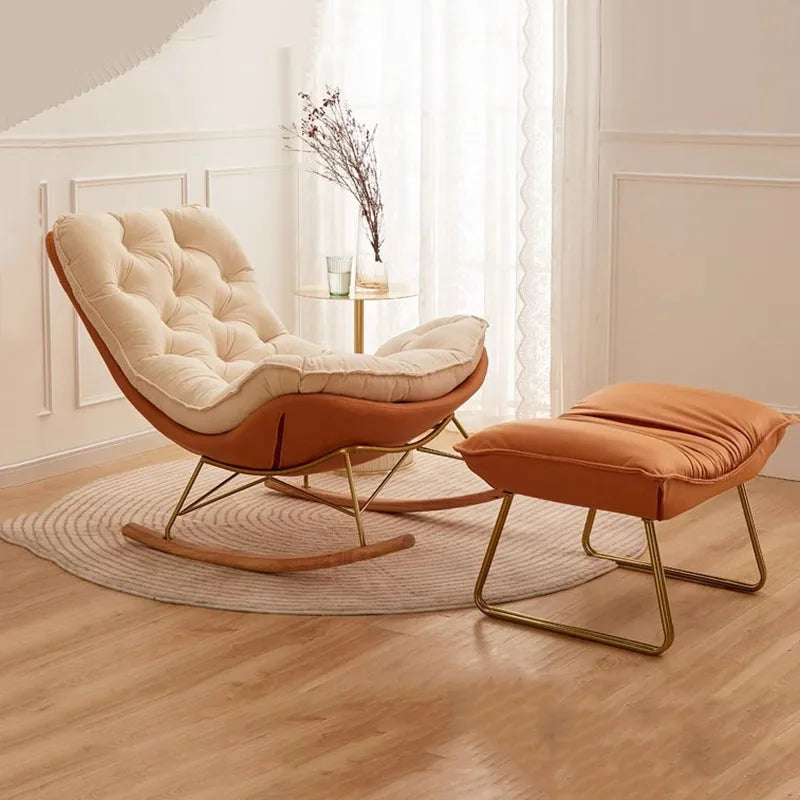 Footrest Velvet Living Room Chair Luxury Balcony Relax Rocking Chair Floor Meditation Muebles Para El Hogar Home Decoraction