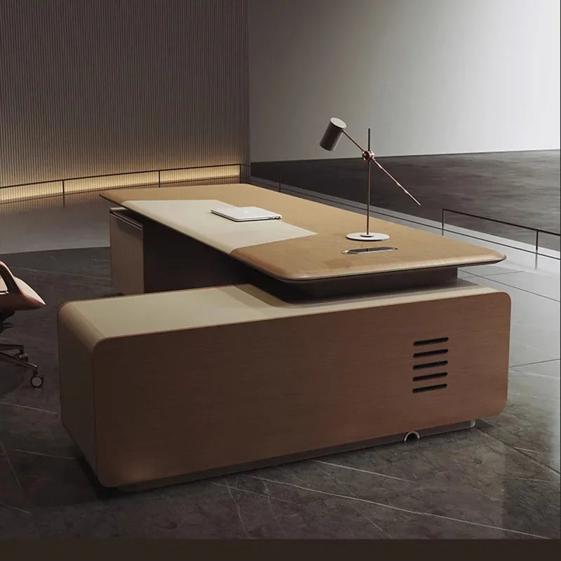 Writing Storage Office Desk Corner Drawers Conference Workflow Workbench Office Desk Modern Scrivania Legno Furniture HDH