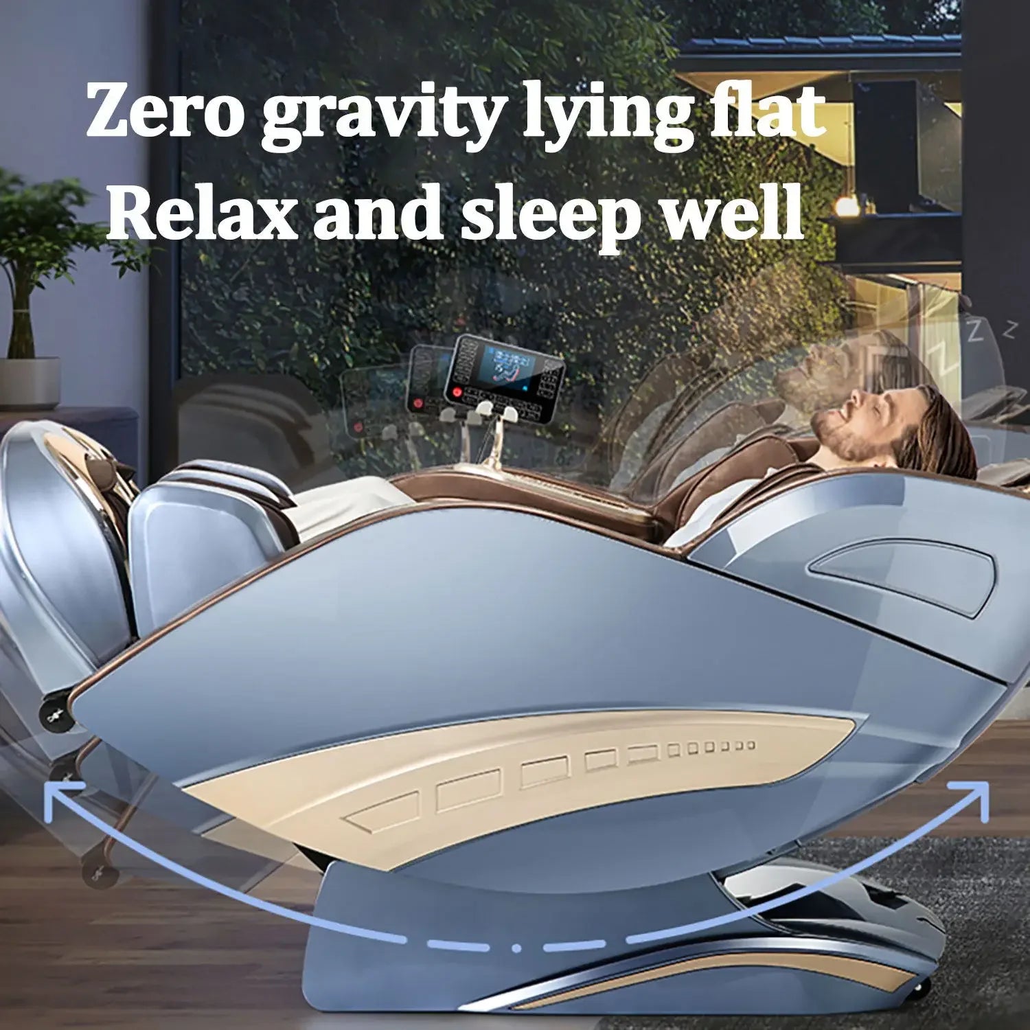 4D SL Full Body Zero Gravity Massager Chair – AirBag, Heat, Leg Stretching, Office & Home Sofa