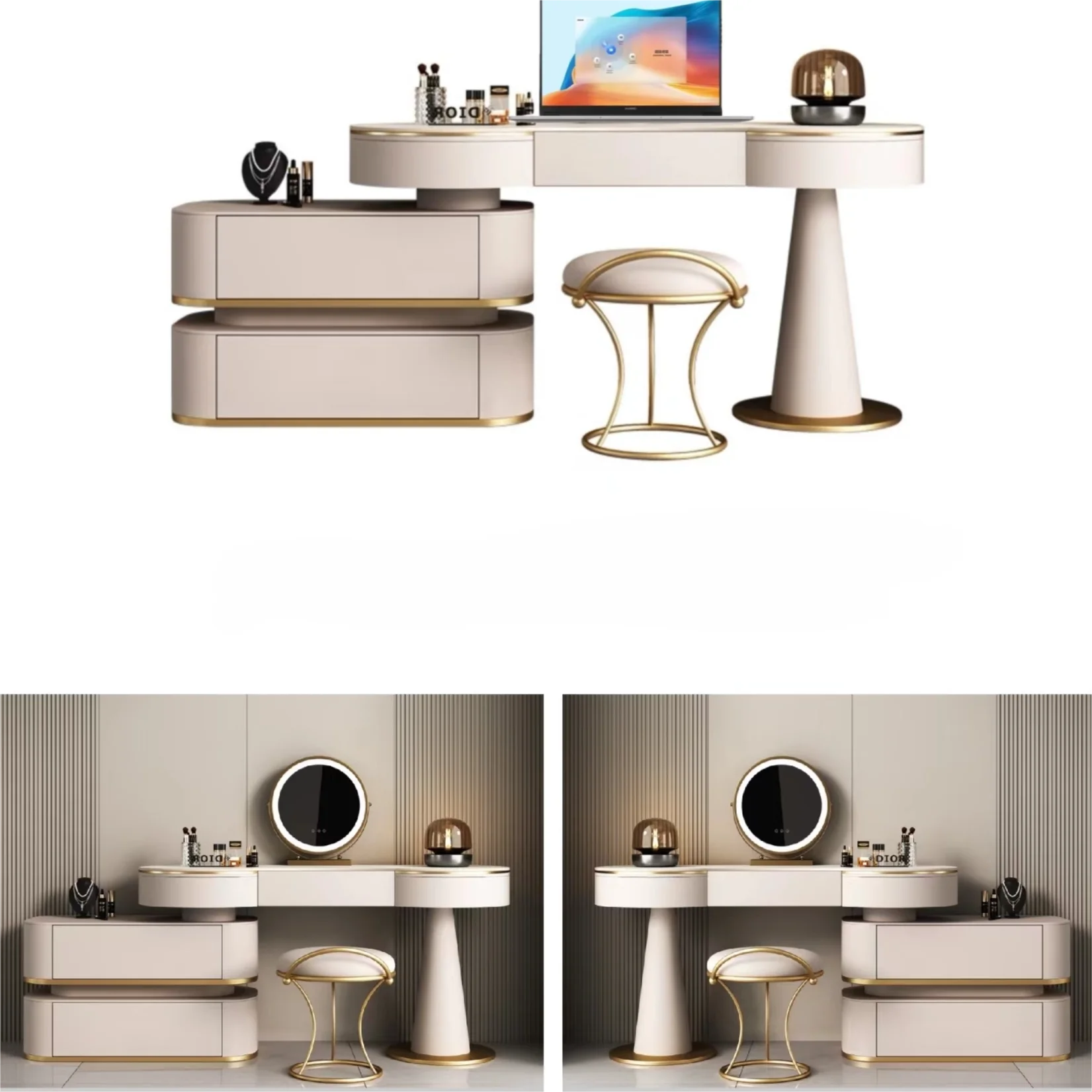LED Light Design Dressing Table