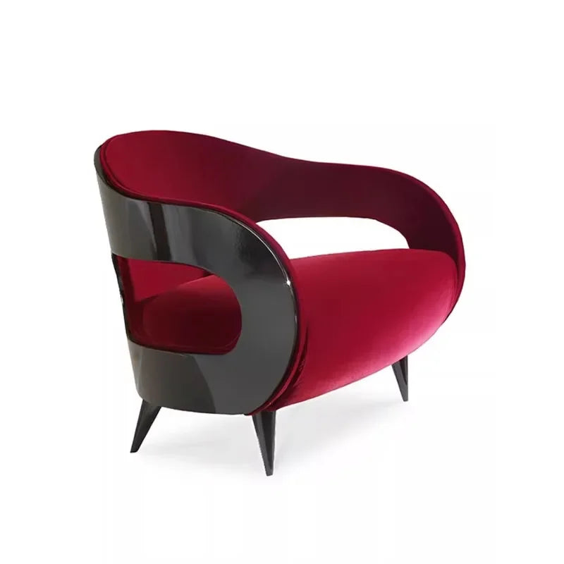 Modern simple Nordic solid wood single sofa chair living room light luxury leisure chair