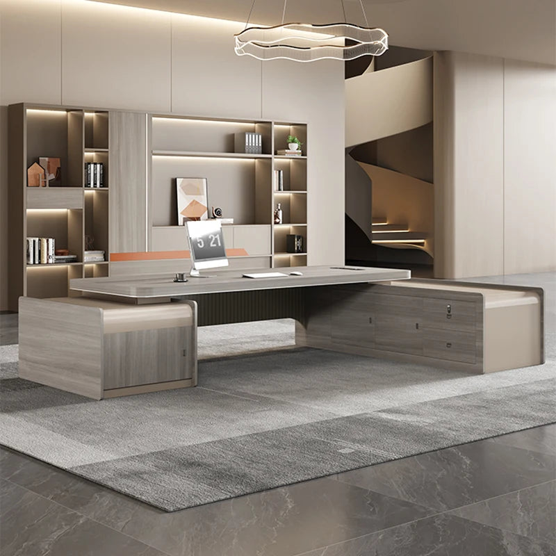 Executive Computer Office Desk Modern Writing Meeting Console Corner Storage Office Desk Workbench Bureau Meuble Home Furniture