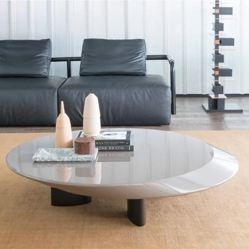 Modern Black Round Hospitality coffee Table, Nordic Design