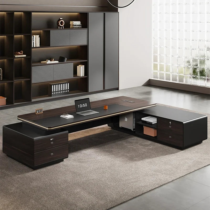 Multifunctional corner office desk