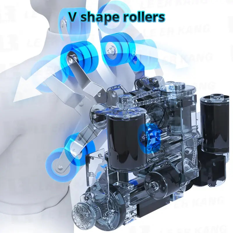 LEK AI Smart 4D Full Body Zreo Gravity Massage Chair Shiatsu Stretching Kneading Massage Chair with Legs Electric Extend