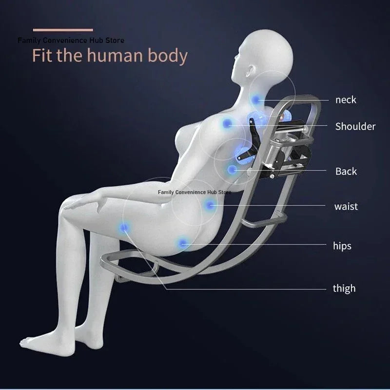 4D Electric Chiropractic Full Body Massage Chair with Shiatsu, Zero Gravity, Smart Facial, and Head Massager