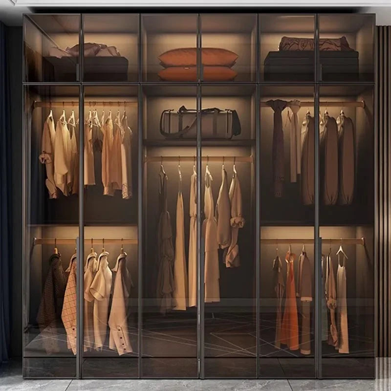 Black Modern Luxury Wardrobe – Stylish Storage for Children&