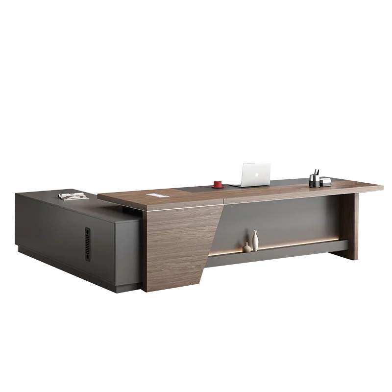 Executive L-Shaped Desk – Office, Gaming, and Conference