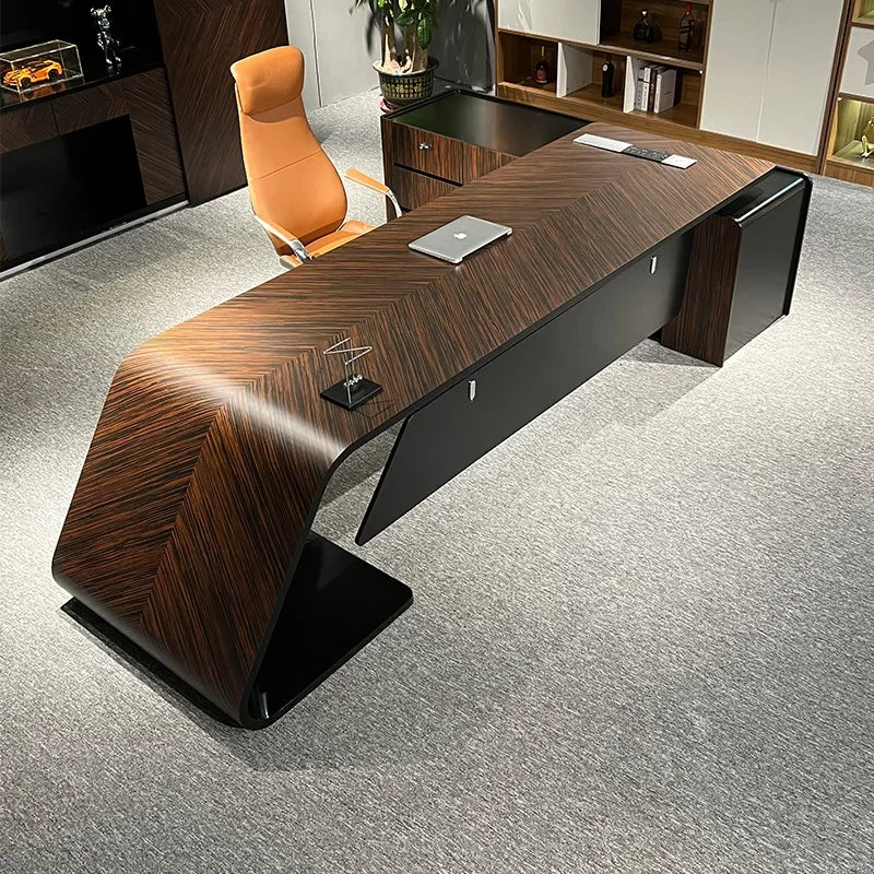 Luxury White Office Desk – Manager&