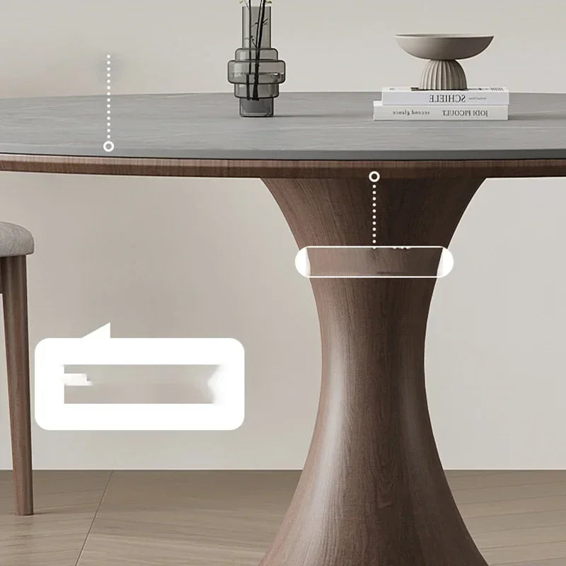 Round Dining & Conference Table Set with 4 Chairs