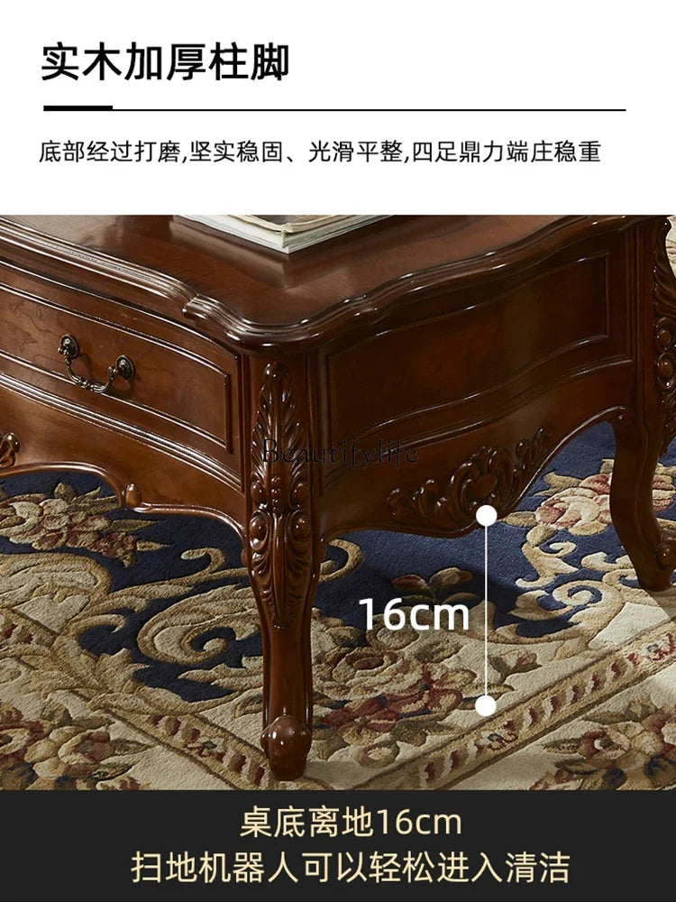 American Retro Solid Wood Coffee Table