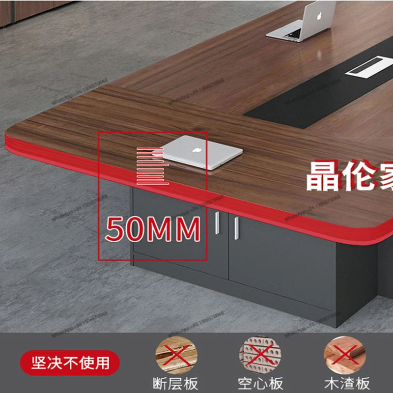Modern large reception, negotiation table, conference room, desk and chair combination furniture for office use