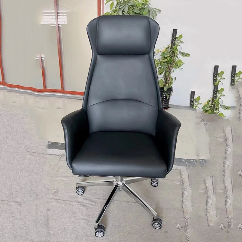 Swivel Office Chair – Designer Gaming Chair with Luxury Orange Backrest