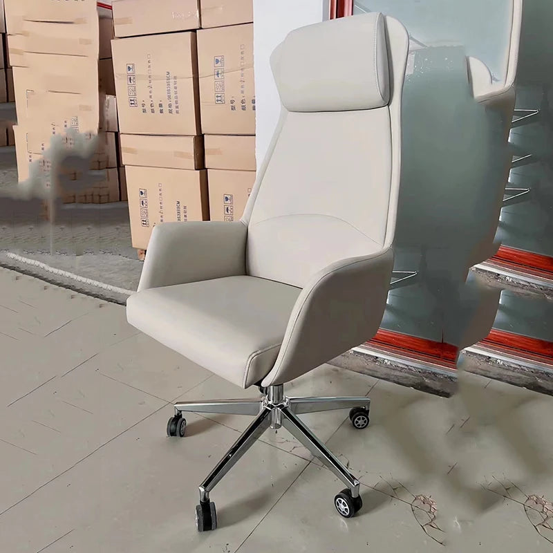 Swivel Office Chair – Designer Gaming Chair with Luxury Orange Backrest